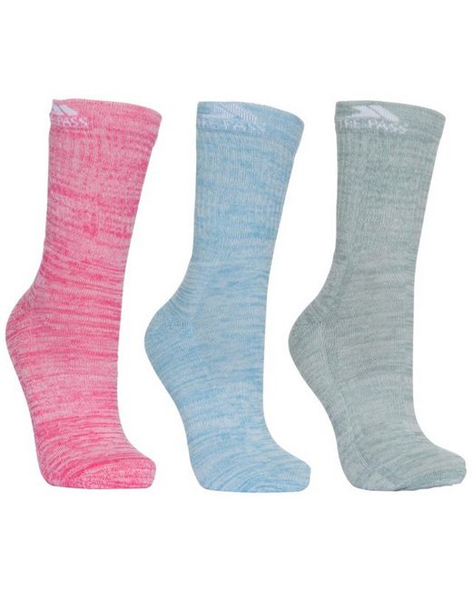 Trespass Blue Ladies Helvellyn Trekking Socks (Pack Of 3)