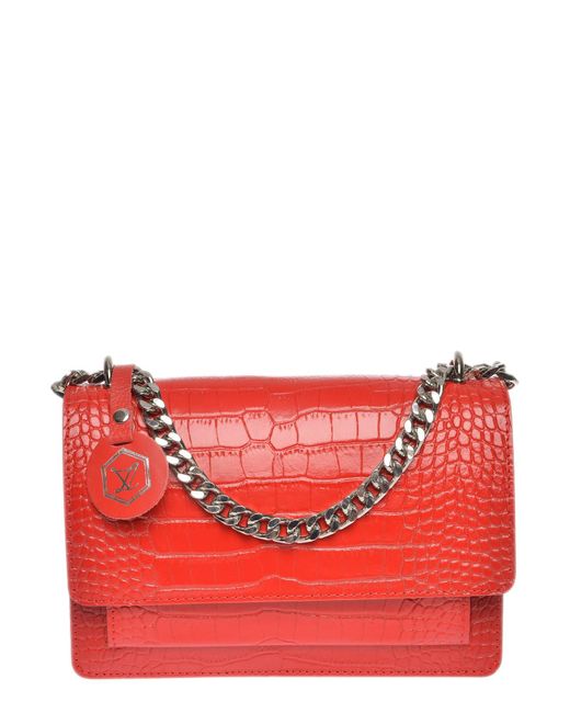 Luisa Vannini Red Rindsledertasche