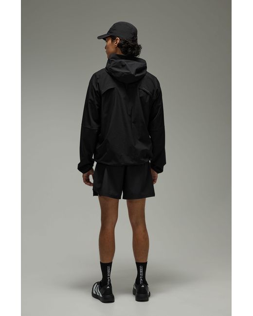 BoohooMAN Black Common Pace Running Double Waistband 5Inch Short for men
