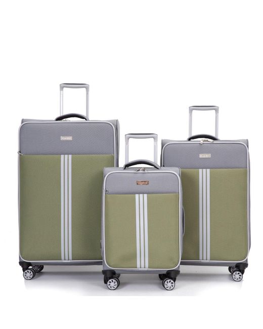 Infinity Leather White Lightweight 4 Wheel Luggage Travel Tsa Suitcases Set Lace