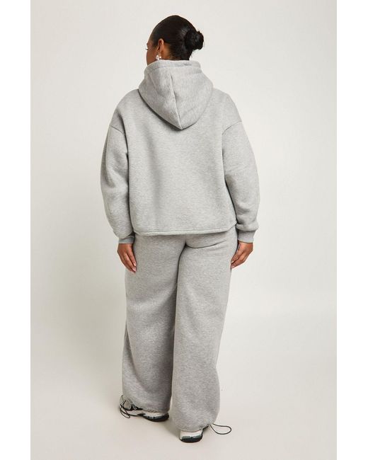 Boohoo Gray Plus Toggle Wide Leg Joggers