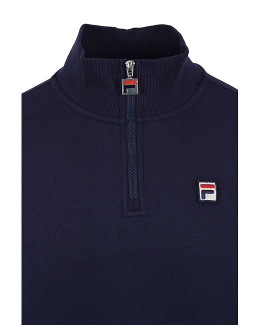 Fila Blue Vintage Ramy Box Half Zip Cotton for men