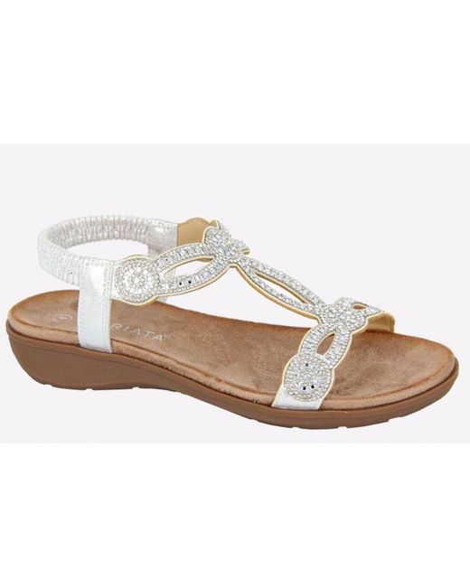 Cipriata White Giada Jewelled Sandal
