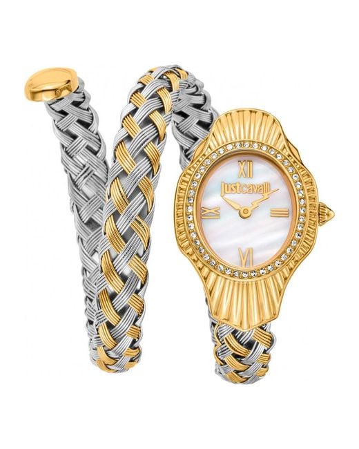 Just Cavalli Metallic Jc1L305M0055 Ladies Signature Snake Watch