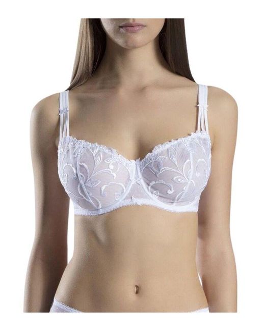 Aubade White Au Bal De Flore Comfort Full Cup Bra