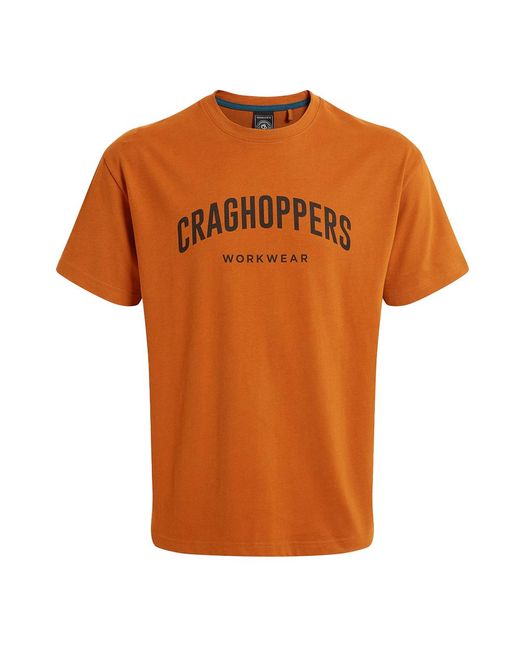 Craghoppers Orange Batley Work T-Shirt (Potters Clay) for men