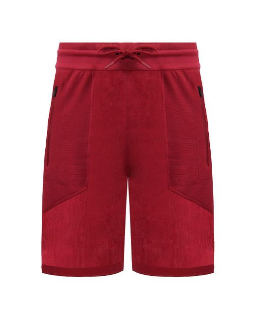 GYMSHARK Red True Knit Burgundy Shorts for men