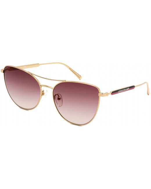 Longchamp Black Lo134S Sunglasses Bordeaux Gradient Metal for men
