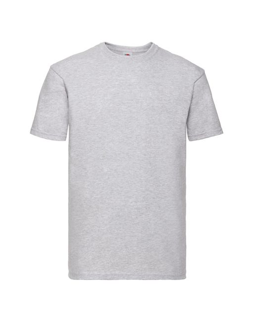 Fruit Of The Loom Gray Super Premium Heather T-Shirt for men
