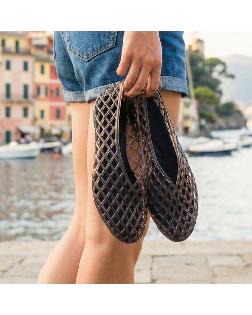 Krush Blue Flat Shoes Jelly Sandals Summer Cage Slip On