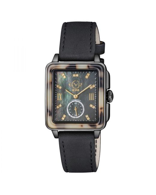 Gv2 Gray 9243 Bari Tortoise Swiss Quartz Diamond Watch