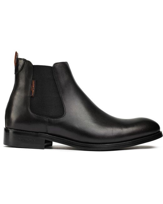 Simon Carter Black Trex Chelsea Boots for men