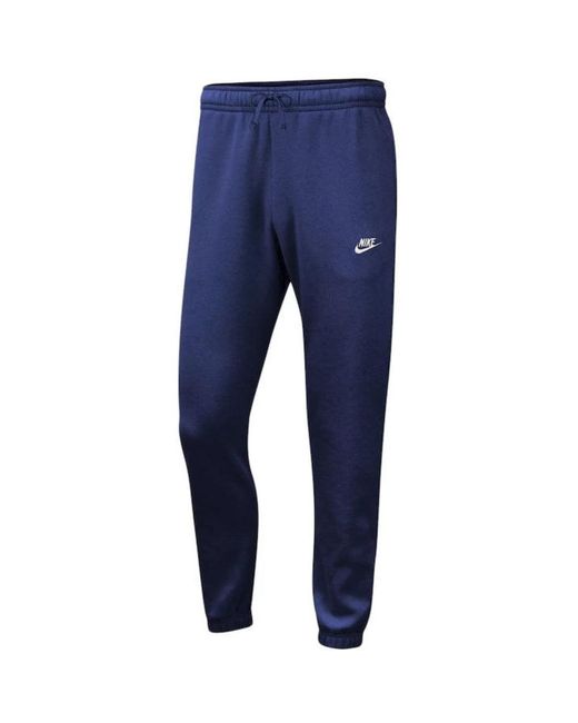 Nike Blue Sportswear Essential Fleece Jogger Sweat Pants Cotton