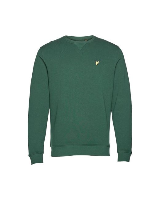 Lyle & Scott Green Sweaters Crew Neck Sweatshirt Cotton for men