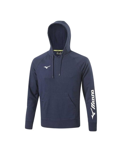 Mizuno Blue Terrycloth Hoodie for men