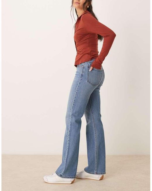 Gina Tricot Blue Mid Rise Bootcut Stretch Jeans