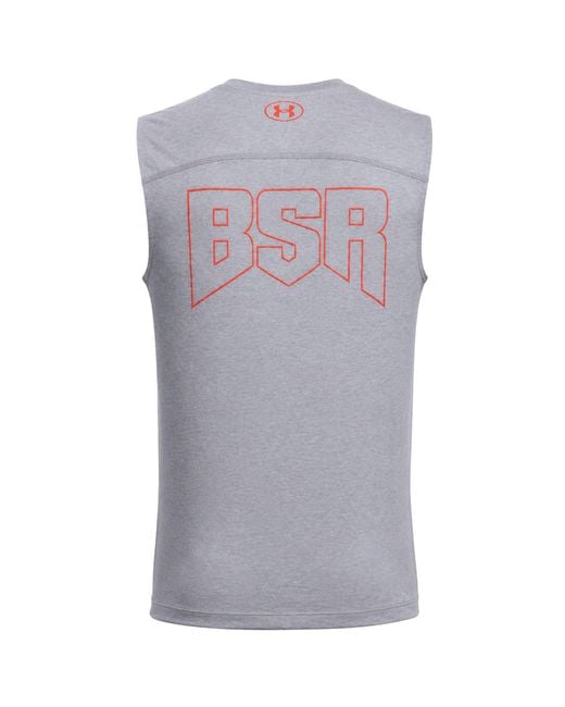 Under Armour Gray X Project Rock Show Your Bsr Vest for men