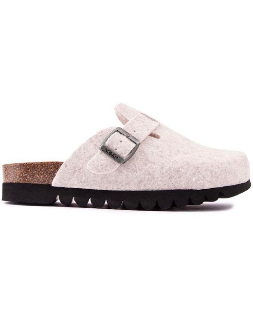 V.Gan White Vegan Taro Recycled Felt Footbed Shoes