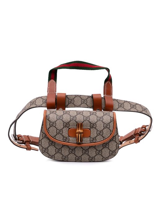 Gucci Brown Bamboo Belt Bag Monogram