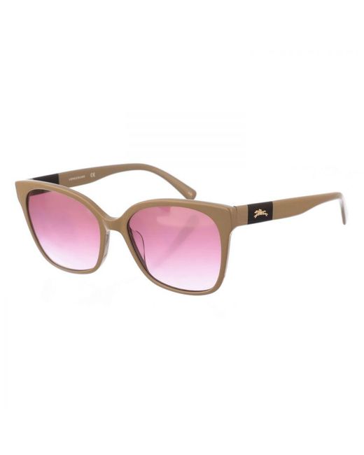 Longchamp Pink Womenss Lo657S Butterfly Shaped Acetate Sunglasses