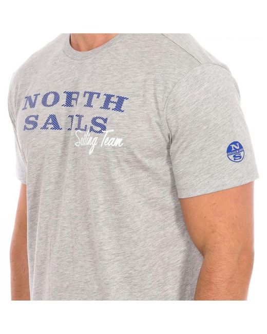 North Sails Gray Short Sleeve T-Shirt 9024030 for men
