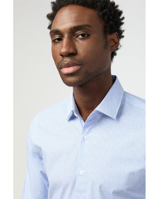 Limehaus White Long Sleeve Slim Fit Formal Shirt for men