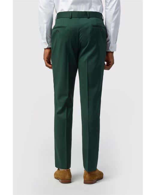 Ted Baker Green Flat Fronted Tailored Suit Trousers for men