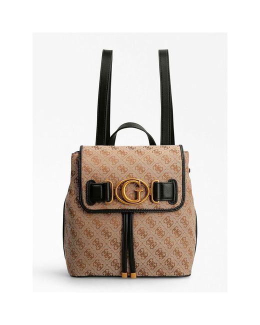 Guess Brown Logo Backpack