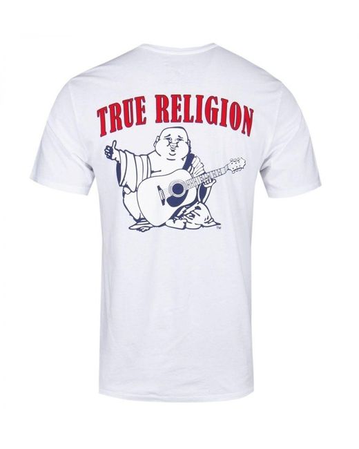 True Religion White Buddha Logo T-Shirt for men