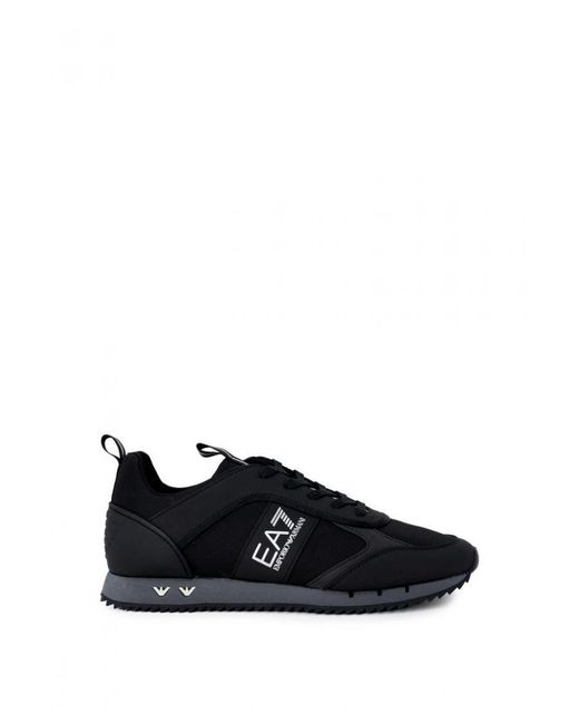 EA7 Black Lace-Up Sneakers for men