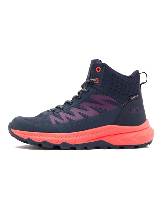 North Ridge Blue Harlow Waterproof Walking & Hiking Mid Boots With Ripstop Upper
