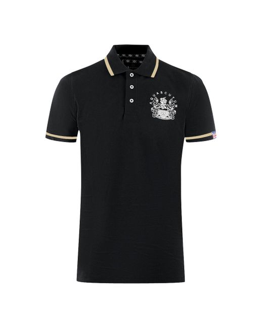 Aquascutum Black Tipped Aldis Polo Shirt for men