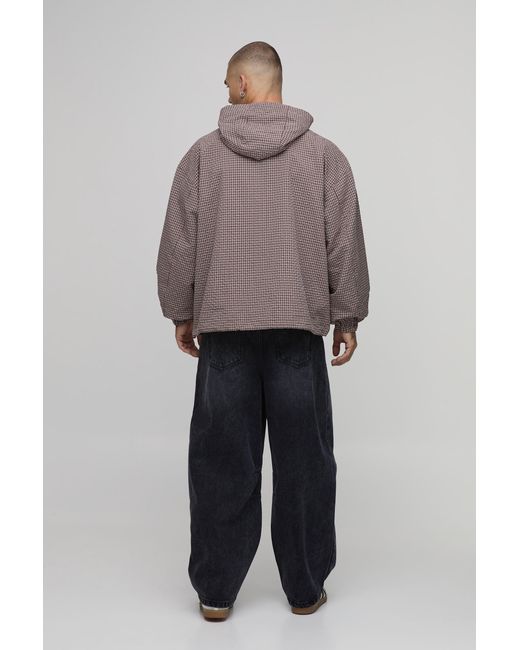 BoohooMAN Black Washed Barrel Leg Jeans for men