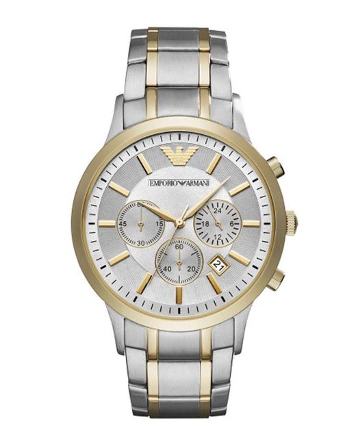 Emporio Armani Metallic Chronograph Watch Ar11076 for men