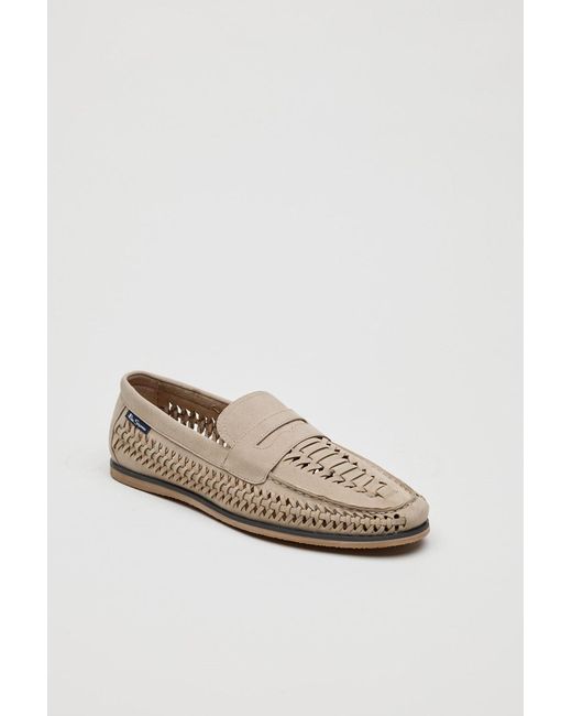 Ben Sherman Gray Miami Stone Loafers for men