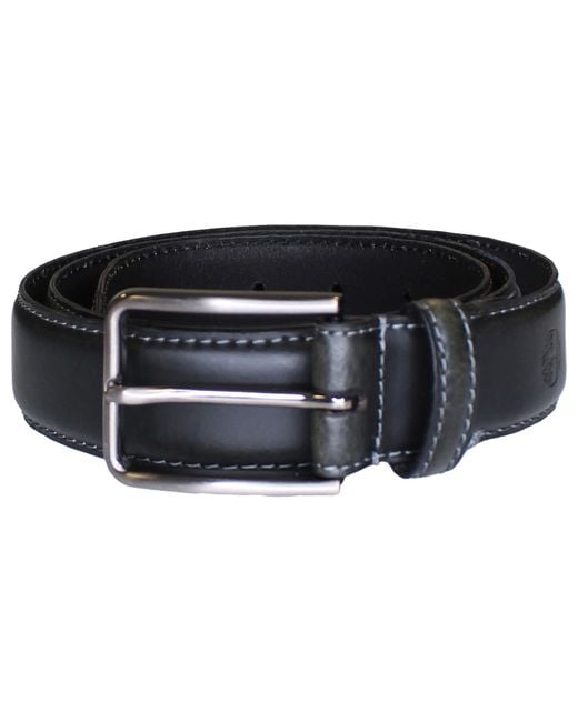 Timberland Black 34Mm Feather Edge Belt Leather for men