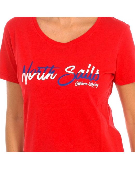 North Sails T-shirt Met Korte Mouwen Voor 9024310 in het Red