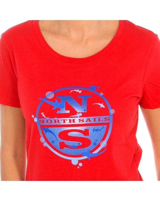 North Sails Red Womenss Short Sleeve T-Shirt 9024340