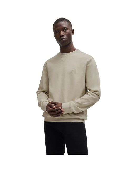 Boss Natural Westart Crew Sweatshirt, Premium Cotton for men