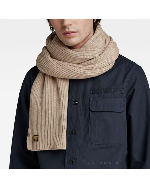 G-Star RAW Natural G-Star Raw Effo Scarf Text for men