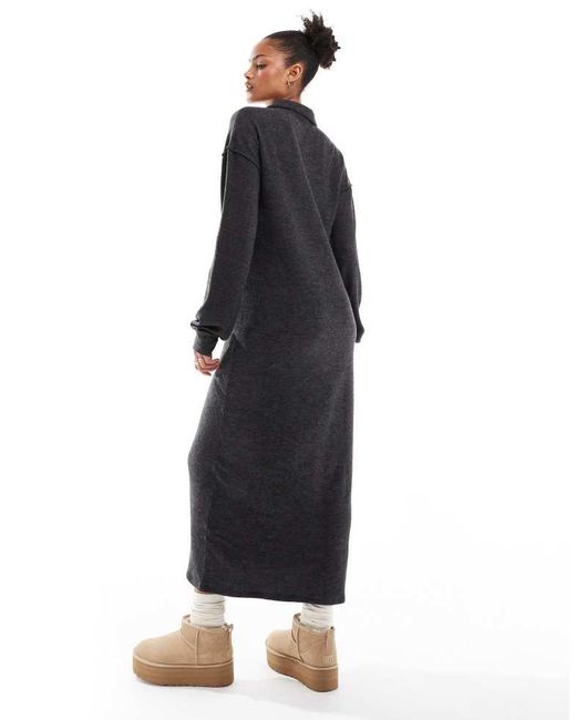 Vero Moda Black Supersoft Polo Neck Ankle Dress