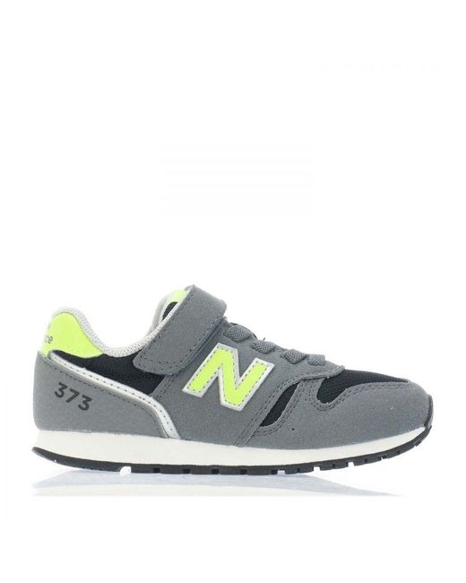 New Balance Green Boys Boy's 373 Bungee Lace With Top Strap Trainers for men