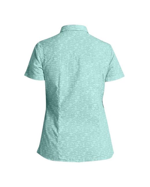 Craghoppers Blue Ladies Nosilife Tillia Printed Short-Sleeved Shirt (Poolside)