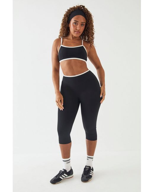 DSGN Studio Blue Sculpt Contrast Waistband Capri Legging