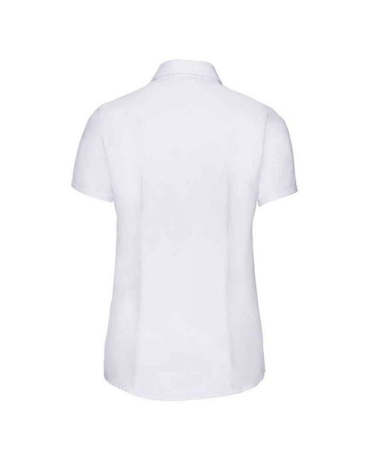 Russell White Collection /Ladies Herringbone Formal Shirt