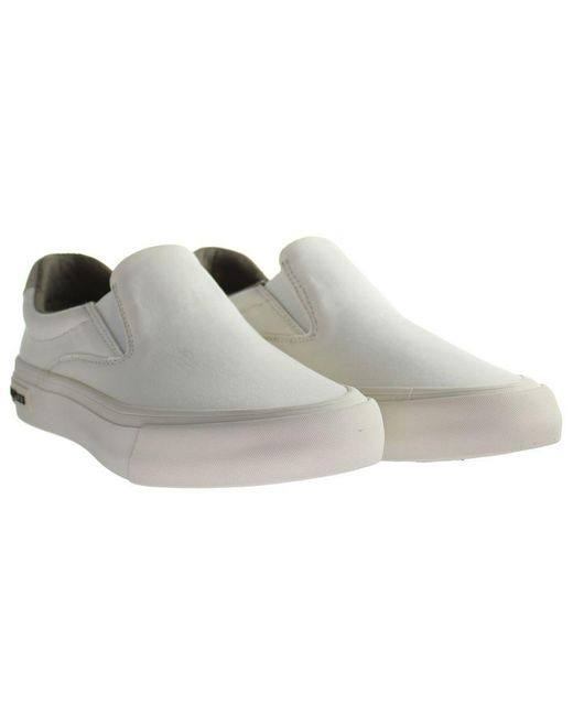 Seavees White Hawthrone Slip On Standard Bleach Poplin Twill Off Shoes
