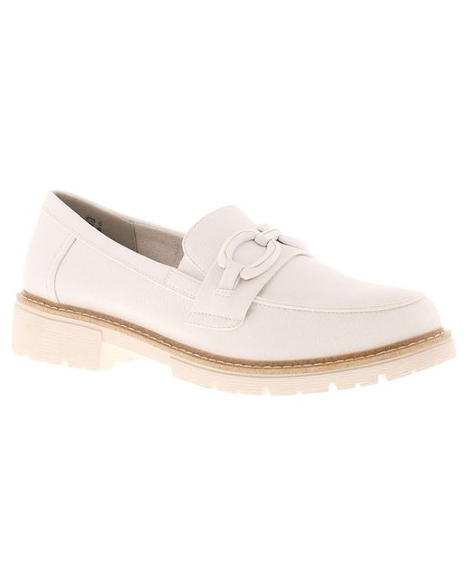 Jana White Loafer Shoes Jorja Slip On