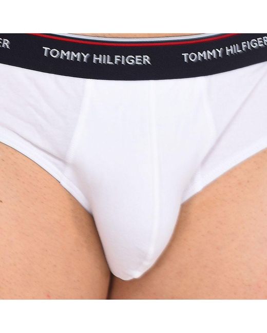 Tommy Hilfiger White Pack-3 Slips Breathable Fabric And Anatomical Front Um0Um01655 for men
