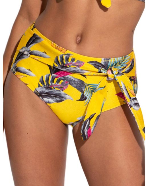 Pour Moi Yellow 17505 Paradiso Control Bikini Brief