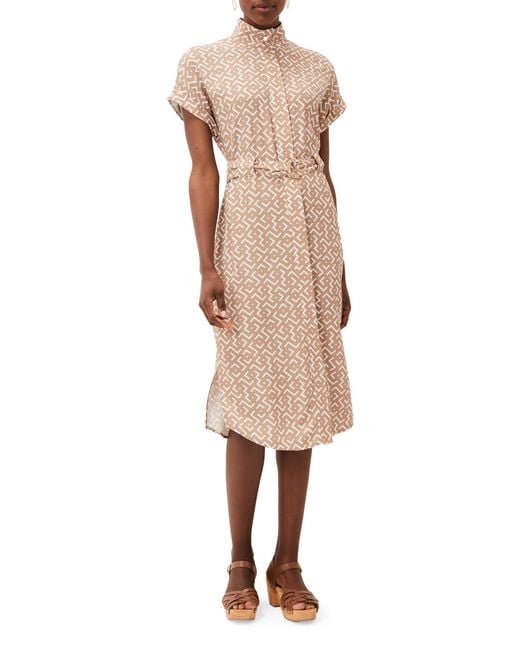 Phase Eight Natural Tilda Geo Midi Dress